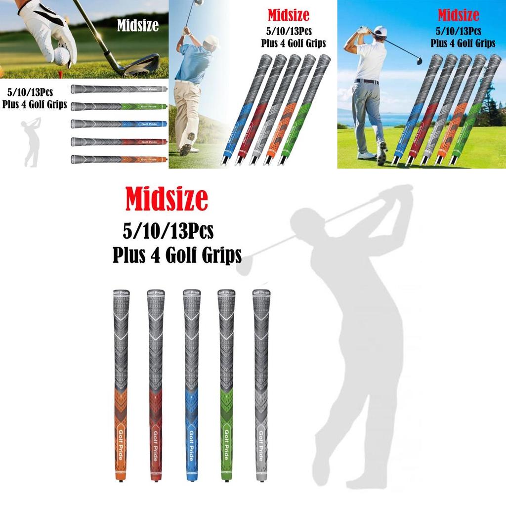 Ручка Golf Pride Grip Plus 4 Среднего размера, Мульти-компаунд, Для игры на открытом воздухе, С противоскользящим дизайном