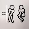 Hot  3D Printed Bathroom Door Sign Male & Female Restrooms Symbol Door Decor Restaurant Hotel Cafe Toilet Signage Wall Sticker