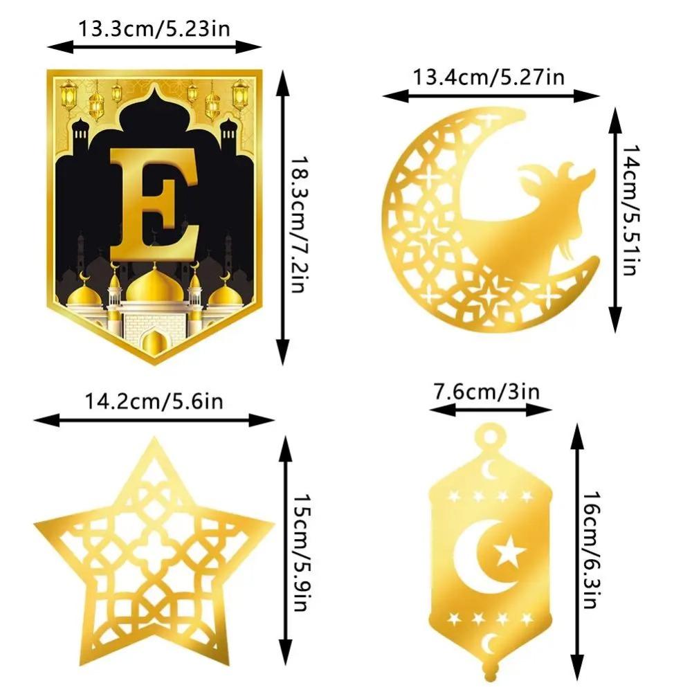Узор луны и звезд Ид Мубарак бумажный баннер фестиваль Ид аль-фитр вечеринка кулон украшение дома