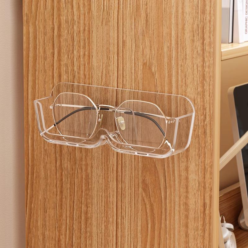 Hanging Self-adhesive Glasses Storage Rack No Drilling Organizer Show Accessories