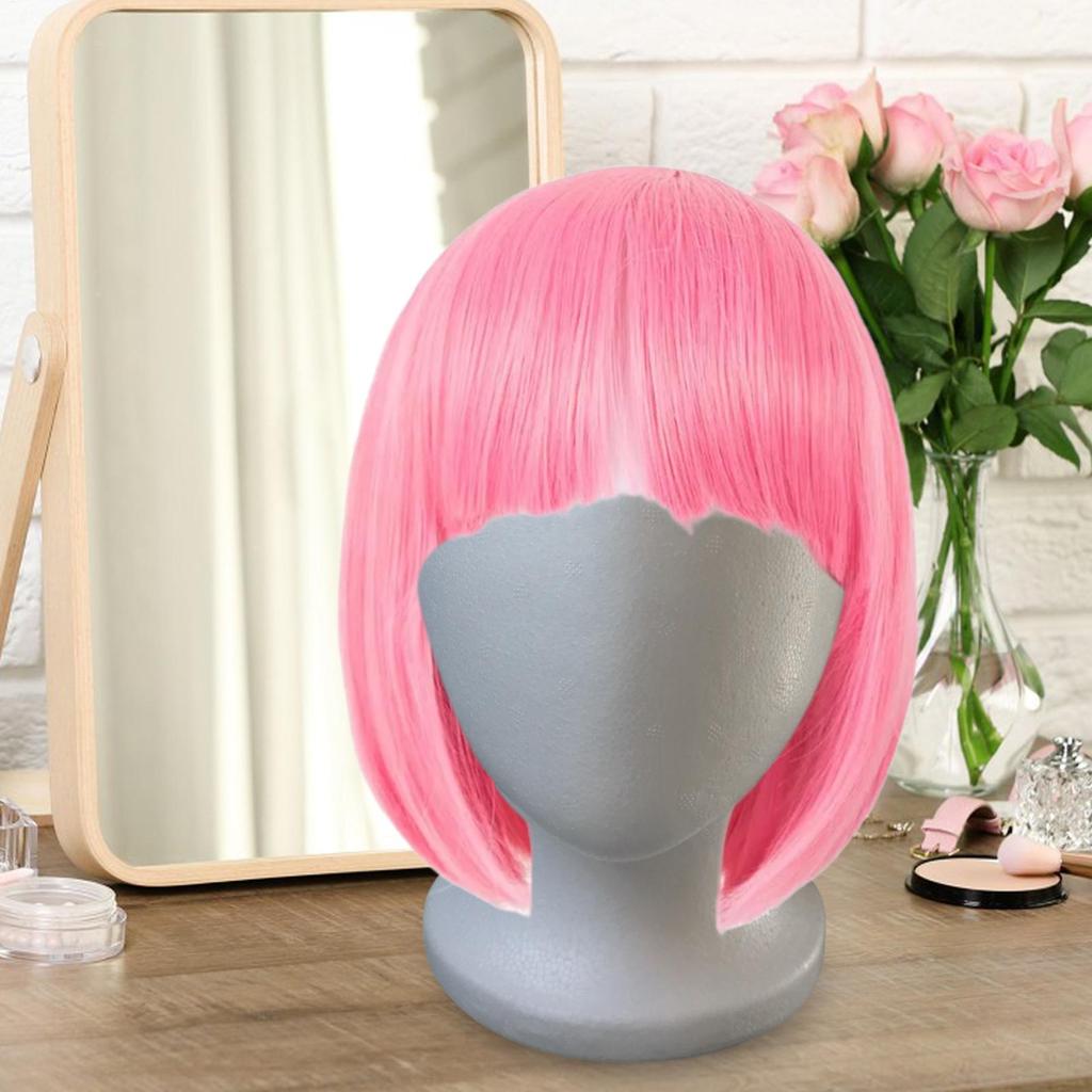 Female Styrofoam Mannequin Manikin Head Model Foam Wig Hair Glasses Display Multipurpose Faceless Cosmetics Display Stand