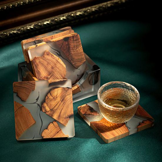 Подставка для чашек Great Cup с прозрачной текстурой, многоразовая, против ожогов