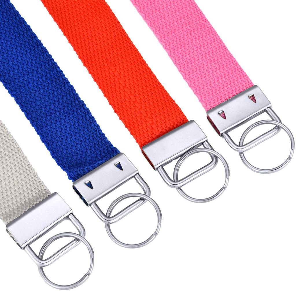 50 Pieces Key Fob Hardware Key Chain Fob Wristlet Hardware With Key Ring For Lanyard