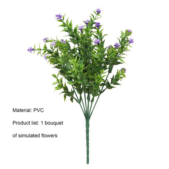 1 букет искусственных цветов, реалистичные, не увядающие, устойчивые к ультрафиолетовому излучению, красивые стильные цветы с визуальной имитацией для сада