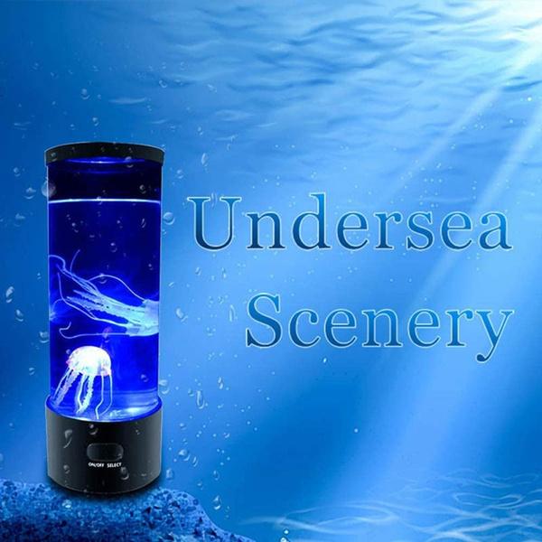 Лавовая лампа с медузами для взрослых Настольная лампа с медузами, аквариум с медузами, меняющий цвет, домашний декор и освещение для настроения в комнате