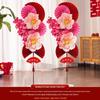 Decorative Wedding Fan Flower Column Set for Wedding and Engagement Room Arrangements