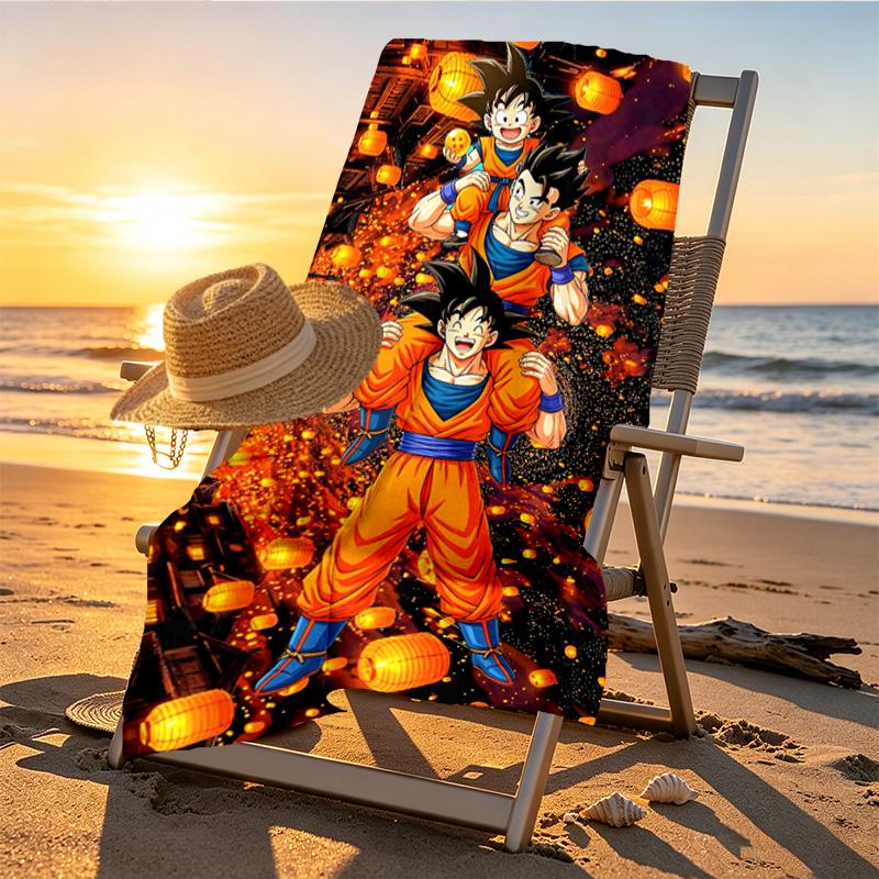 DRAGON BALL Print Beach Towel Design, Soft, Lightweight. for Home Bathroom, Spa, Pool, Yoga, Surfing, Camping, Gift for Family, Friend