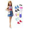Barbie Doll & Fashion Shoes and Accessories Set, Dress-Up Doll House, Pretend Play, for Ages 3 and Up, Pink, FVJ42
