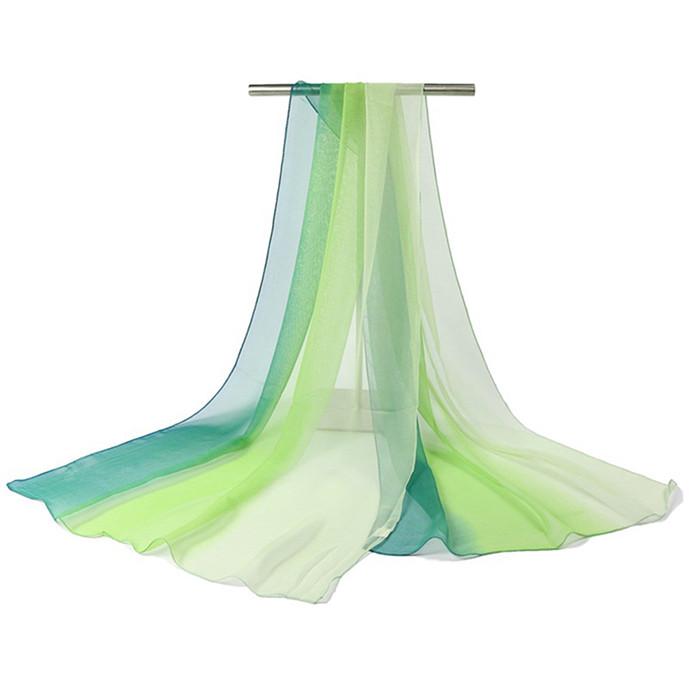 Gradient Color Silk Scarf Ladies Scarf Tulle Scarf Training Dance Scarf