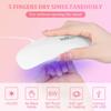 6 LED UV Manicure Lamp Professional Curing Lamp Portable Mini Gel Nail Lamp Home Use Nail Lamp Nail Art Tool Accessory with USB