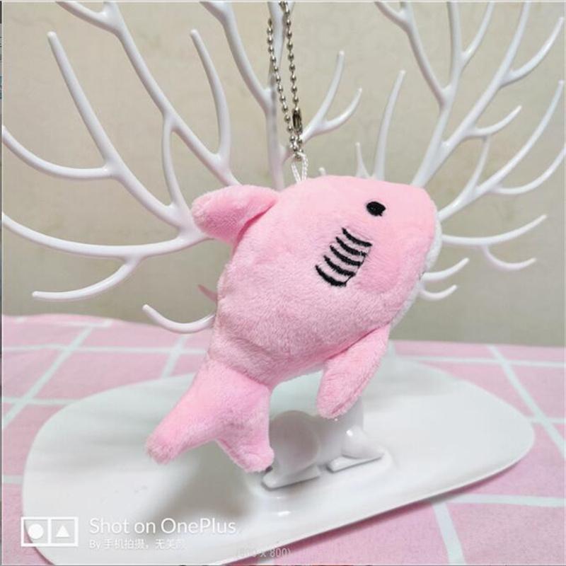 4 цвета - Милая плюшевая игрушка акула Мягкая мягкая игрушка брелок для ключей на день рождения Кукла Подарок для детей