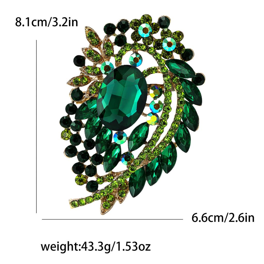 Африканская мода сплав полный бриллиант большая стеклянная брошь изысканная женская одежда высокого класса украшение для корсажа булавка