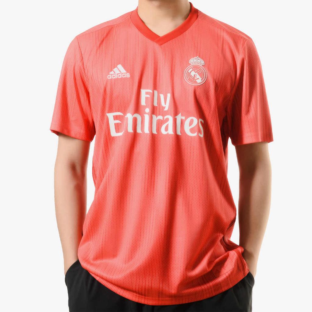 Adidas Real Madrid 2018/2019 Season Away Kit Ocean Heart T-Shirt Men Tops Red DP5445