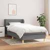 3126686 vidaXL Divan Bed and Mattress Dark Grey 90x190 Cm Fabric