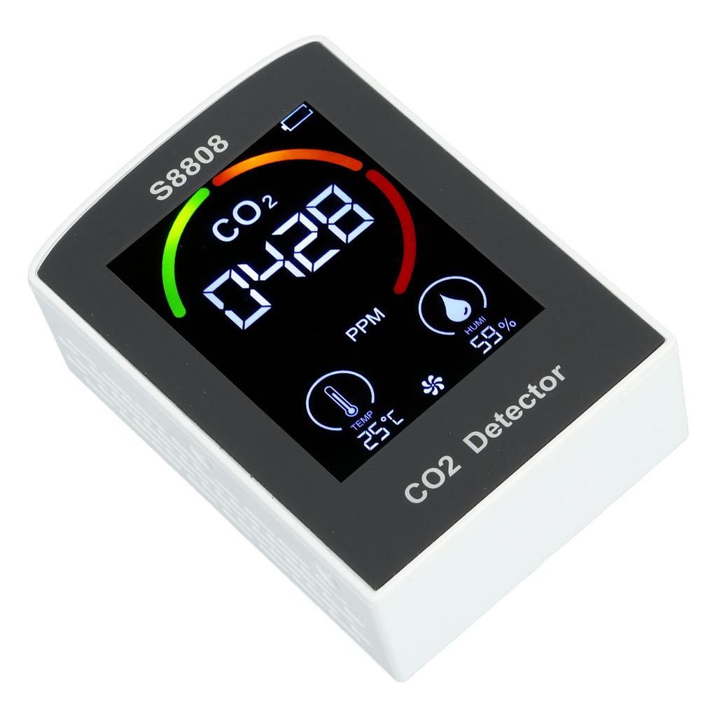 Детектор CO2 с дисплеем ABS Батарея USB Зарядка Многофункциональный Монитор CO2 Метр для