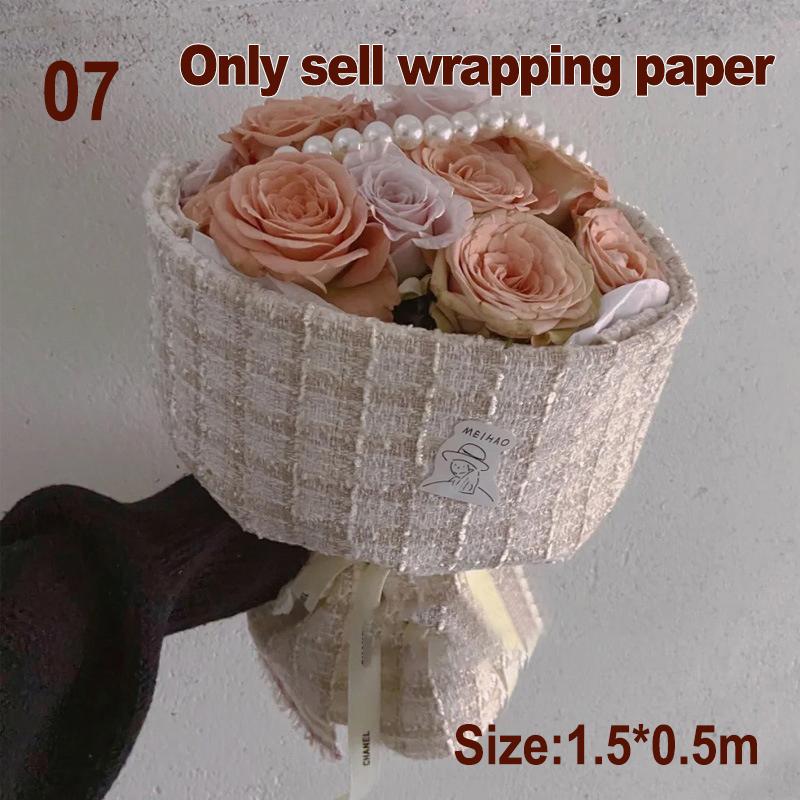 1,5 м*0,5 м Цветочная упаковочная бумага Ткань Флористический букет Упаковочный материал Свадебный цветок Подарочный Ремесло Декоративная бумага Цветочный магазин