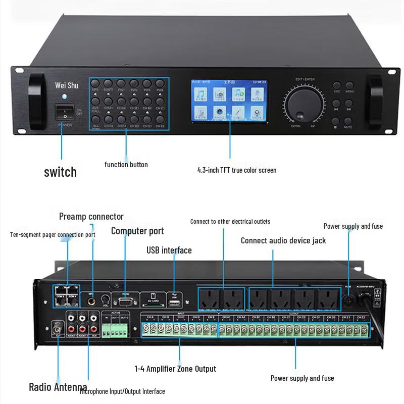 Weishu FD-390-GP Контроллер системы оповещения для кампуса