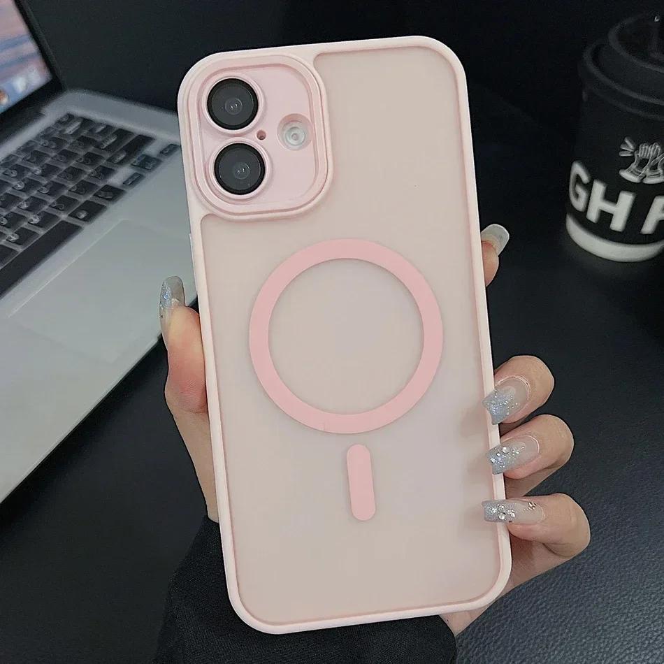 Desert Gold Case for For Iphone 16 13 1 14 11 12 Pro Max Plus Magnetic Camera Protector Wireless Charge Matte Cover