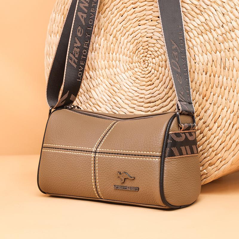 Мягкая полиуретановая сумка через плечо с дизайном в стиле колор-блок