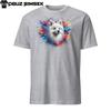 Colorful American Eskimo Dog Unisex T-Shirt: Vibrant Splashes of Color!