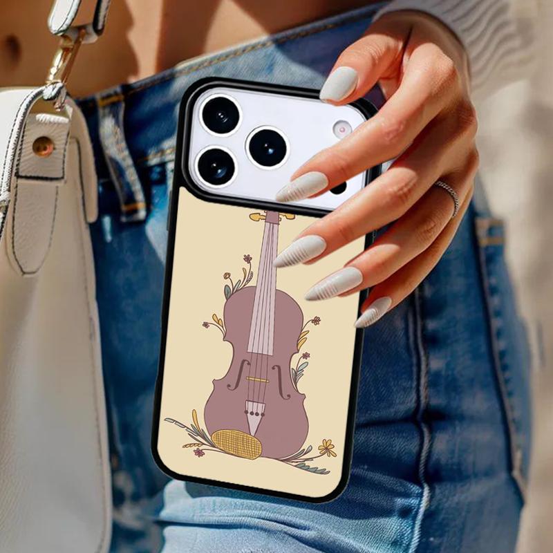 Музыкальные ноты Скрипка Классический Чехол для Телефона Для iPhone 17 Air 14 15 13 12 Max Чехол Для Apple 16e 11 Pro Max Plus Coque