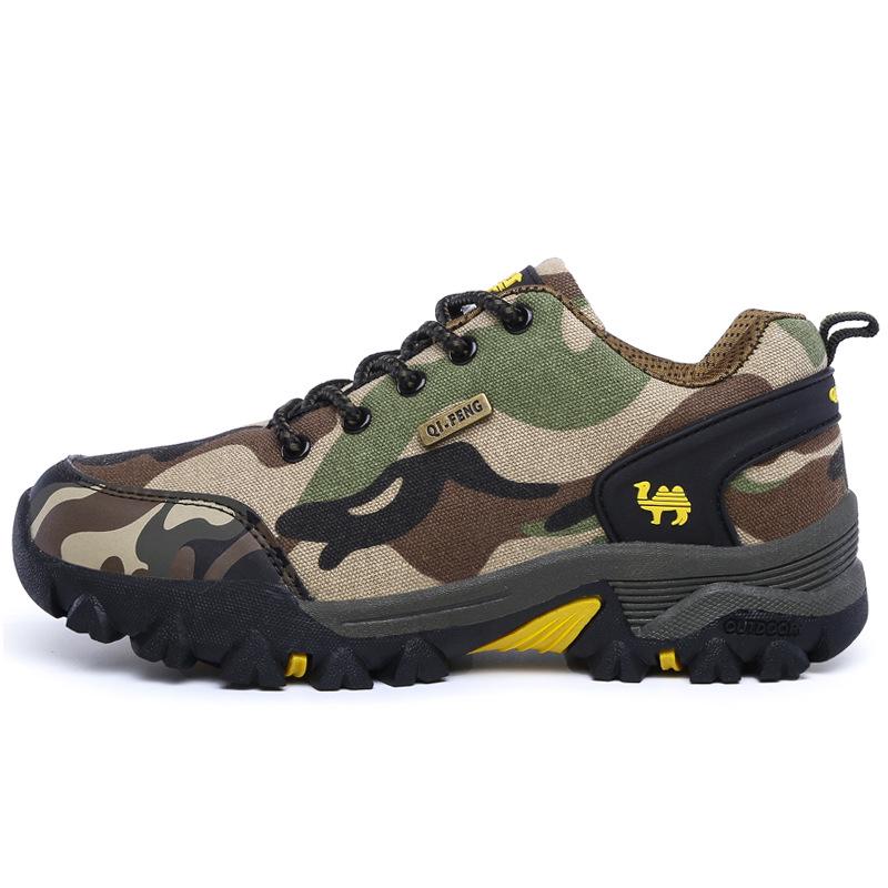 Plus Size Camouflage Construction Site Labor-Protection Work Shoes Outdoor Mesh Low-Top Hiking Shoes Travel Hiking Boots Sneaker
