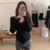 Lace Knitted Bottoming Shirt Women's Inner Season New Crew Neck Sweater Design Slim Top