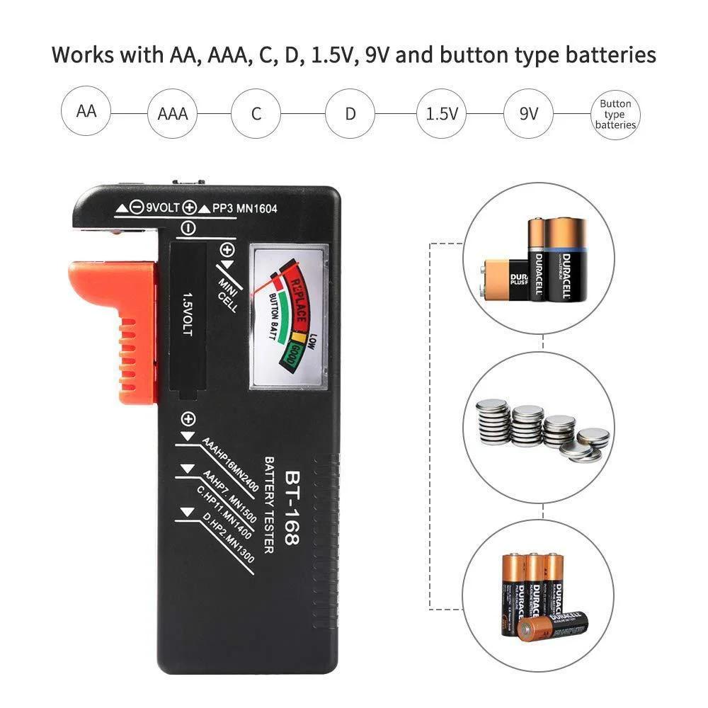 Универсальный тестер батарей BT 168 BT 168D BT 168PRO для батареек AA AAA C D 9V 18650 и таблеточных батареек