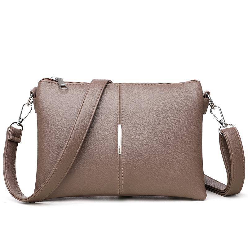 Женская маленькая квадратная сумка через плечо из мягкой кожи, сумка через плечо для мамы