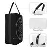 Gothic Occult Satan Penta Symbol Skull Storage Bag Portable Large Capacity Travel Toiletry Cosmetic Bag Makeup Organizer