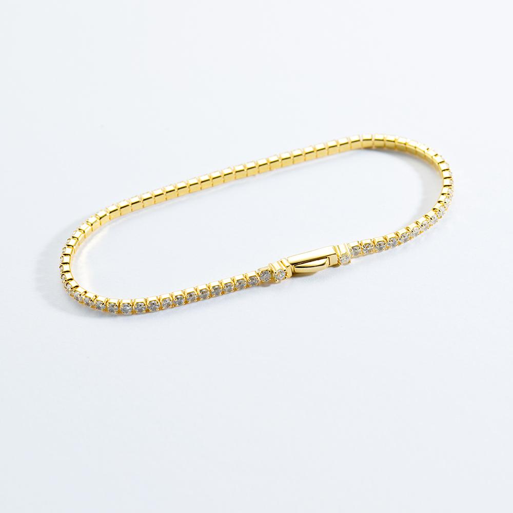 ANDYWEN 925 Sterling Silver Thicker 2mm Green Tennis Paperclip Bracelet Chain Women Rock Punk 2023 Winter Luxury Jewelry