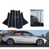6Pcs Silver Gloss Black Pillar Posts Fit For Hyundai Elantra 2021 2022 2023 Window Cover Door Side Moulding Trim Sticker  Carbon