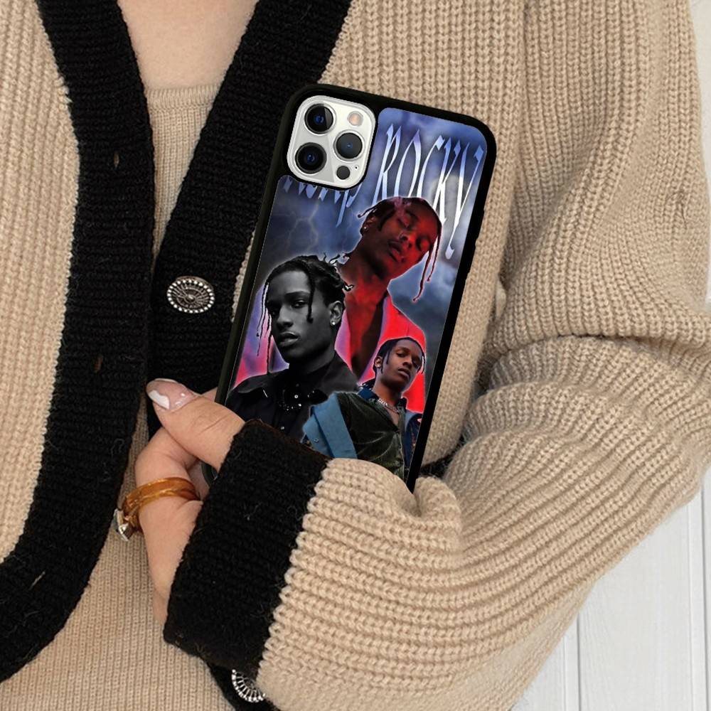 Hip Hop Rapper Asap-Rocky PC+TPU Phone Case For IPhone 17 16 15 14 13 12 11 Pro Max Plus Kawaii Cartoon Cover