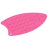 Anti Slip Heat Resistant Silicone Iron Mat Hot Safety Protection Ironing Rest Pad (Rose Red)
