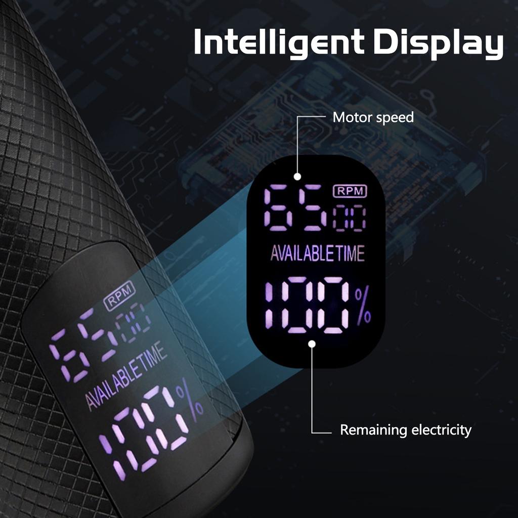 Professional Electric Hair Clipper Set Intelligent Display Speed Adjustable Strong Motor Low Noise