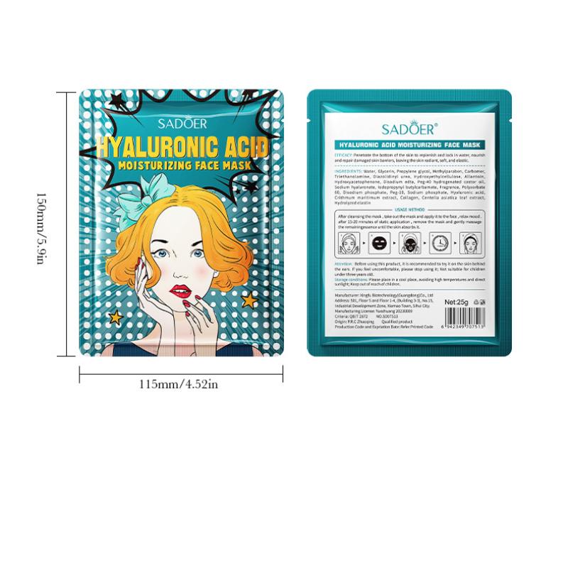 Sadoer Маска для лица Goddess, серия масок для лица, смягчающая увлажняющая увлажняющая маска, наклейки