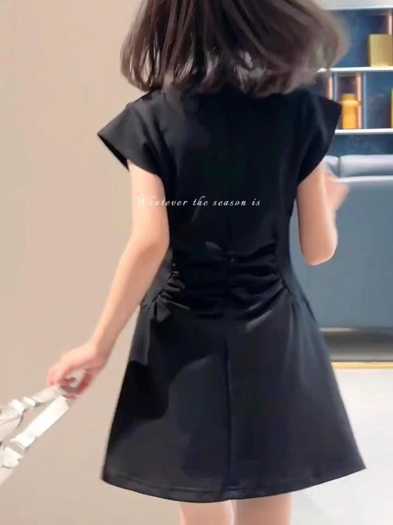 Korean-Style Girls' Sleeveless A-Line Dress - Summer Waist-Fit Fashion for Middle & Big Kids