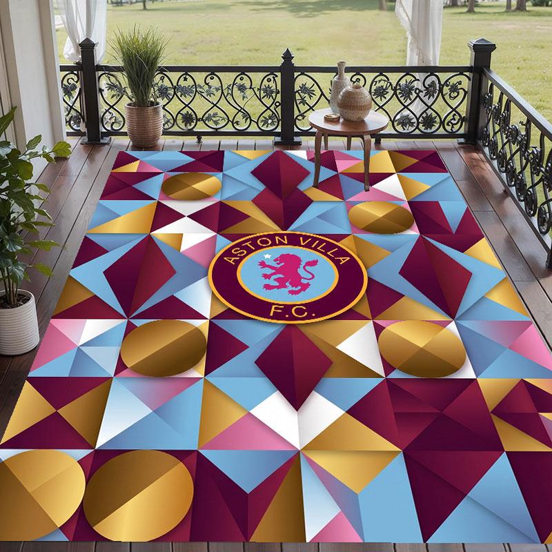 Soft Floor Carpet Aston Villa Football Pattern Area Rug Decorative Mat For Home Room Decoration