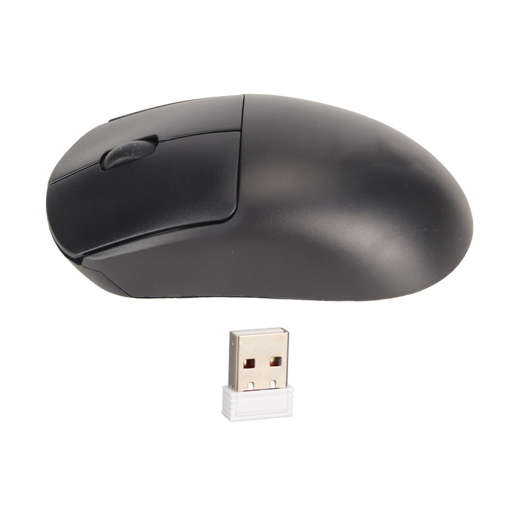 Беспроводная игровая мышь 1200 DPI 2.4G, подходит для настольных ПК и ноутбуков, питание от батареи, черная.