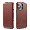 Ретро Кожаный Чехол для Телефона iPhone 16 15 14 13 12 11 Pro Max 16Plus 16E Вертикальный Флип Натуральная Кожа Жесткая Задняя Крышка