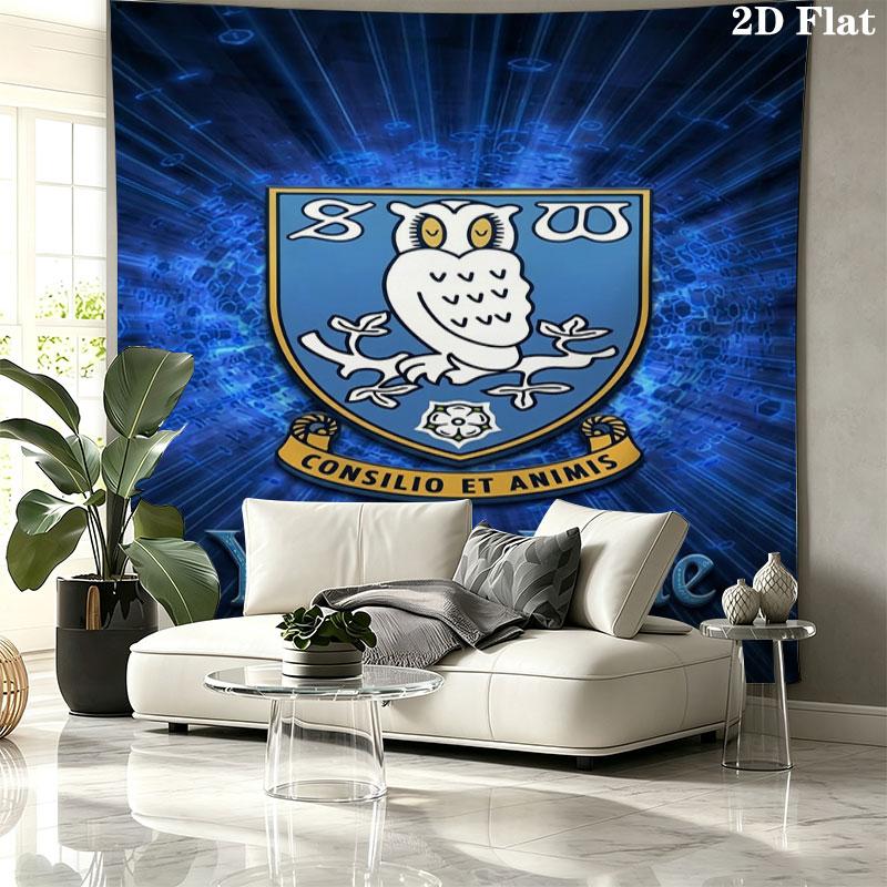 Sheffield Wednesday Football Club Custom Name Wall Tapestry Aesthetic Wall Hanging Printed Fabric Blanket Decorative Tapestries for Bedroom Living Roo