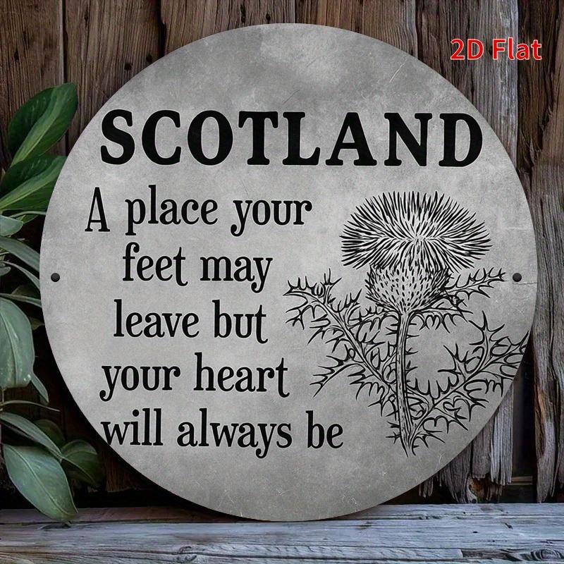 Tin Sign Scotland Thistle Quote Metal Plaque Wall Decor Vintage Travel Home Office Bar Man Cave Wall Art