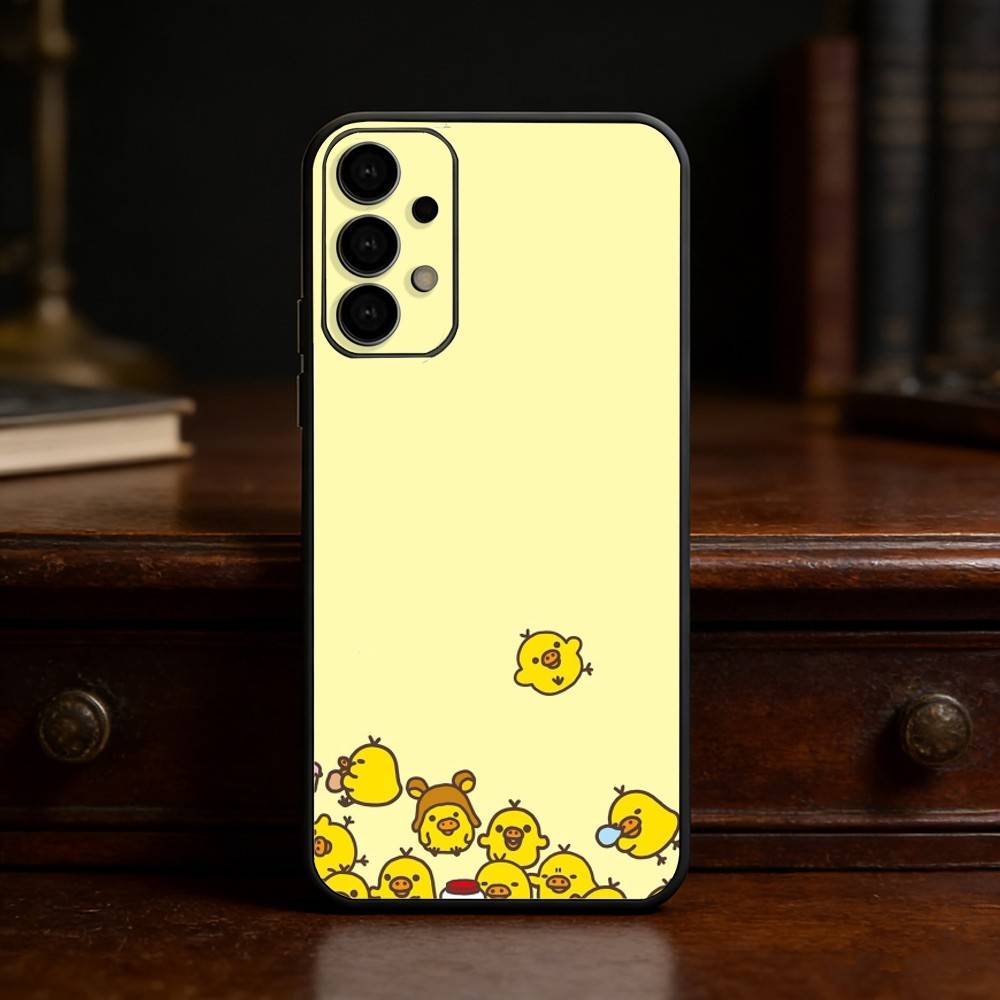 Желтая Утка Милый Чехол Для Телефона Для Samsung S25,S24,S21,S22,S23,S30,Ultra,S20,Plus,Fe,Lite Черный Корпус