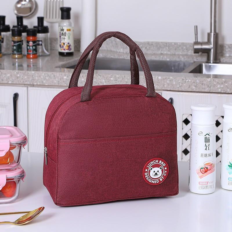 Portable Thermal Bento Bag Fresh-keeping Thermal Bag Insulated Lunch Box Bag Aluminum Foil Work To School with Lunch Bag Ice Bag