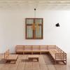 Day and Night - Day and Night Garden Furniture 12 Pieces Honey Brown Solid Pine Wood