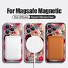 Чехол для iPhone 17 Pro Max Масляная живопись Розы Магнитный для Magsafe Силиконовый чехол для iPhone 16 Pro Max Funda iPhone 15 14 13 12 11 16E