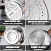 3 in 1 Kitchen Basin Grater, Colander Cutter   with Strainers 10.2 Inch Stainless Steel Mandoline Rice Washing Pasta Mixing Dough Knding Bowls