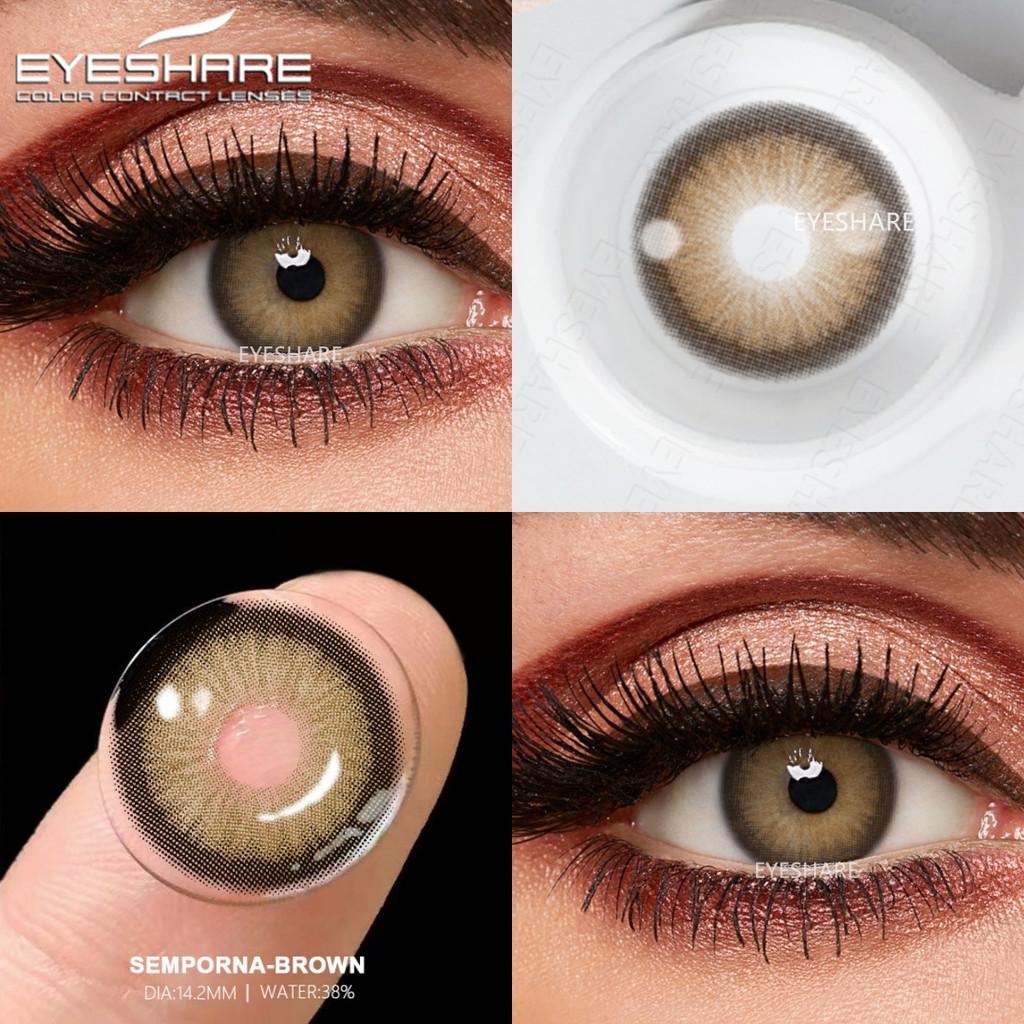 Eyeshare 2 шт = 1 пара цветных контактных линз для глаз, голубые цветные линзы, красные линзы, натуральные линзы на год 14,2 мм