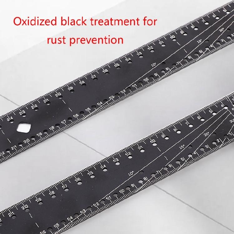 Multi Angles Measuring Ruler Universals Combination Angles, 45/90 Degree Multifunctional Gauge Right Angles Ruler