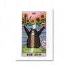 Death Cursed Cat Meme Tarot Posters and Prints Strength Funny Witchy Cat Wall Pictures Judgement Sad Cat Cuadros Decorativos